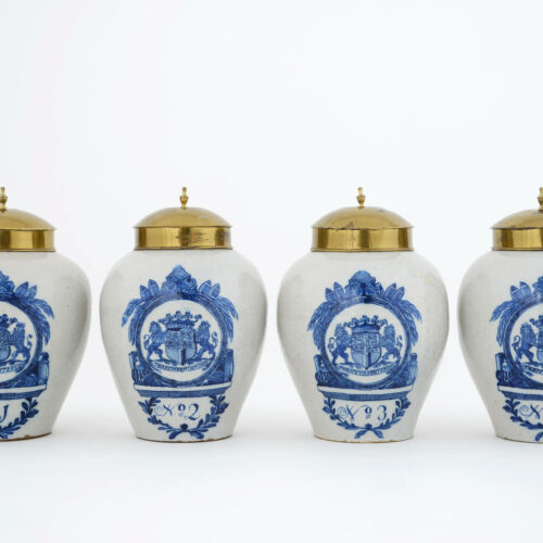 Antique Amorial Tobacco Jars At Aronson Antiquairs