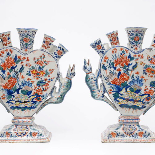 Cashmere Dutch Delft Pottery Vases