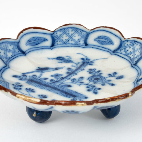 Blue And White Footed Sugar Dish