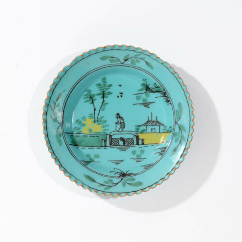 D.1981 Turquoise Ground Plate. Delftware