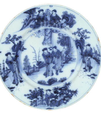 D2405 Blue And White Chinoiserie Plate