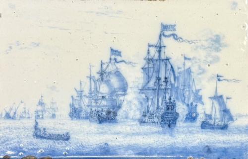 Blue and White Plaque