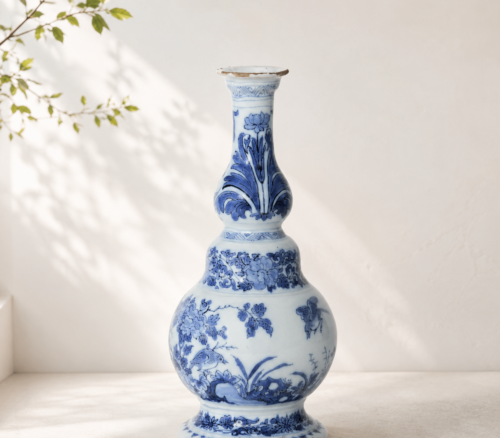 D2518 Blue and White Pear-Shaped Vase Delft, circa 1680